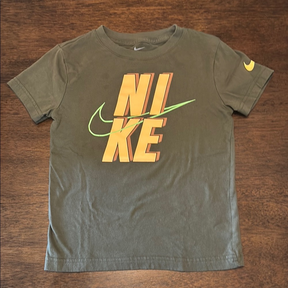Nike Kids Olive Green Graphic T-Shirt